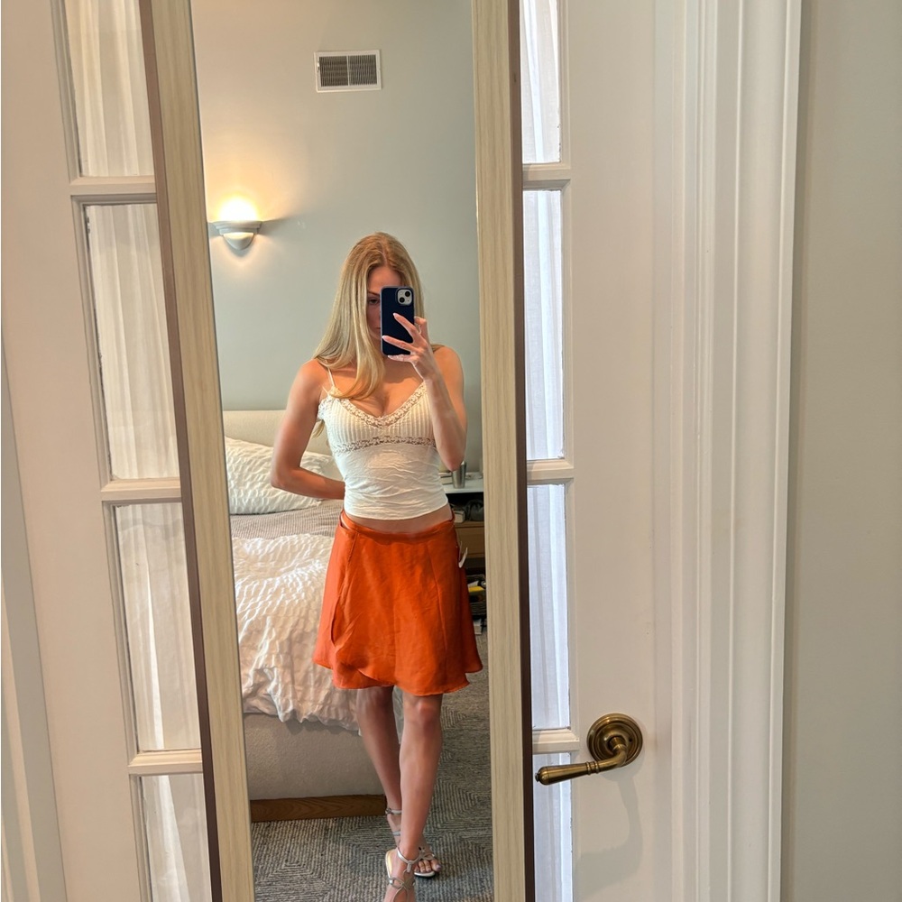Orange A-Line Skirt